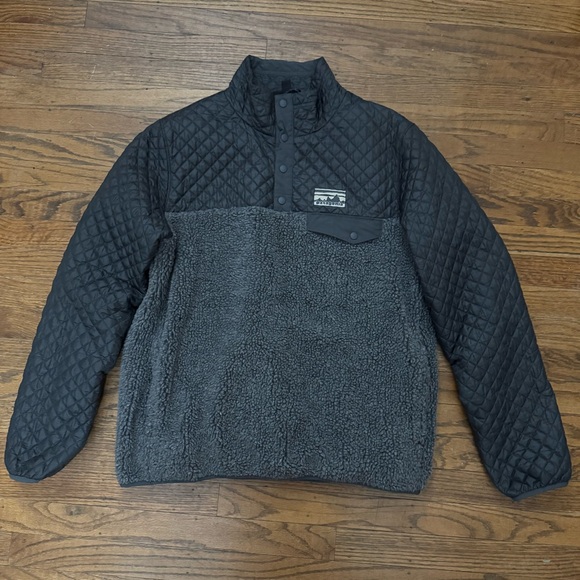 Patagonia Mixed Snap-t Forge Grey Fleece Jacket L EUC Rare